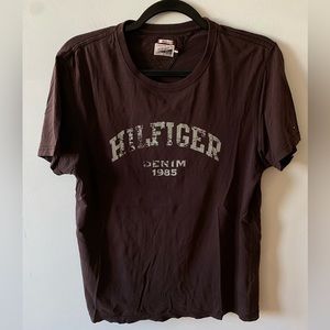 Vintage Tommy Hilfiger Denim 1985 T Shirt Brown Men’s Small